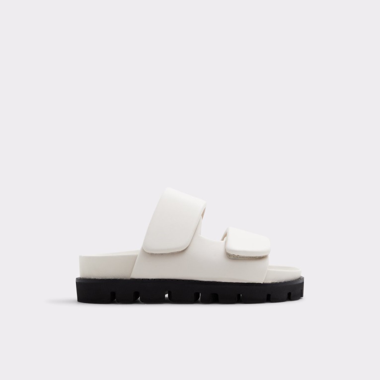 Blanco Aldo Fashion Lilo Slide Sandalia Con Plataforma Plana
