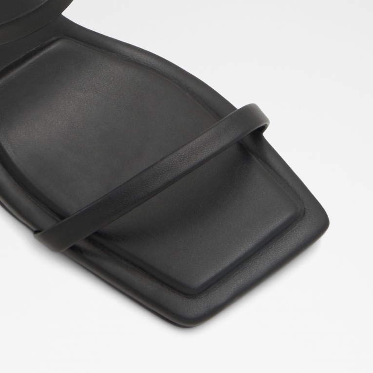 Sandalias Negras De Tacón Con Tira Trasera Lokurr De Aldo Fashion