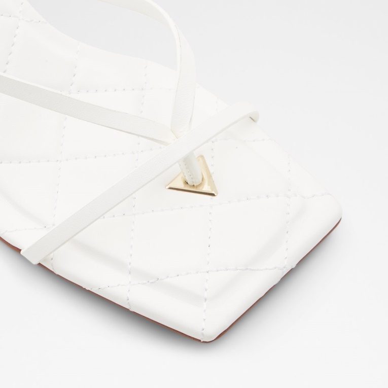 Sandalia De Tacón Alto Con Tiras Loni De Moda Blanca De Aldo Tacón De Bloque