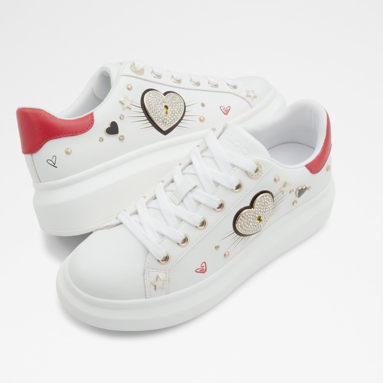 Lovekey Zapatillas Bajas Suela De Copa Moda Aldo Blanco