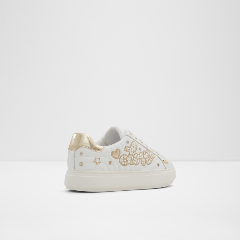 Lovenow Tenis De Caña Baja Suela De Copa Aldo Fashion Gold-clear Multi