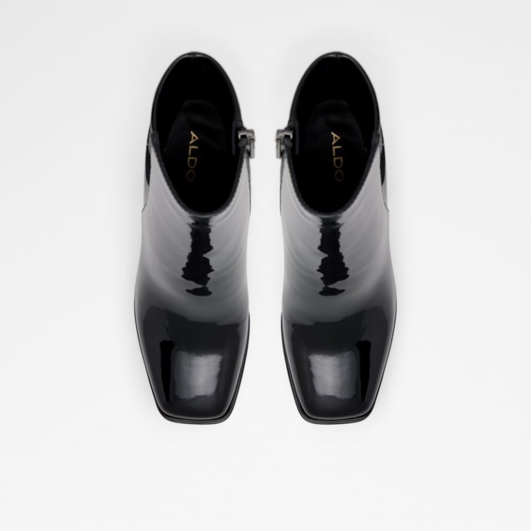 Charol Sintético Negro Moda Aldo Mabel