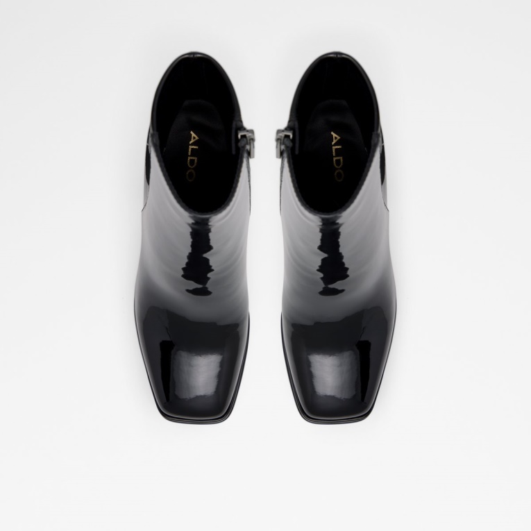 Negro Charol Sintético Recién Llegado Plataforma Mabel Botín Plataforma Moda Aldo