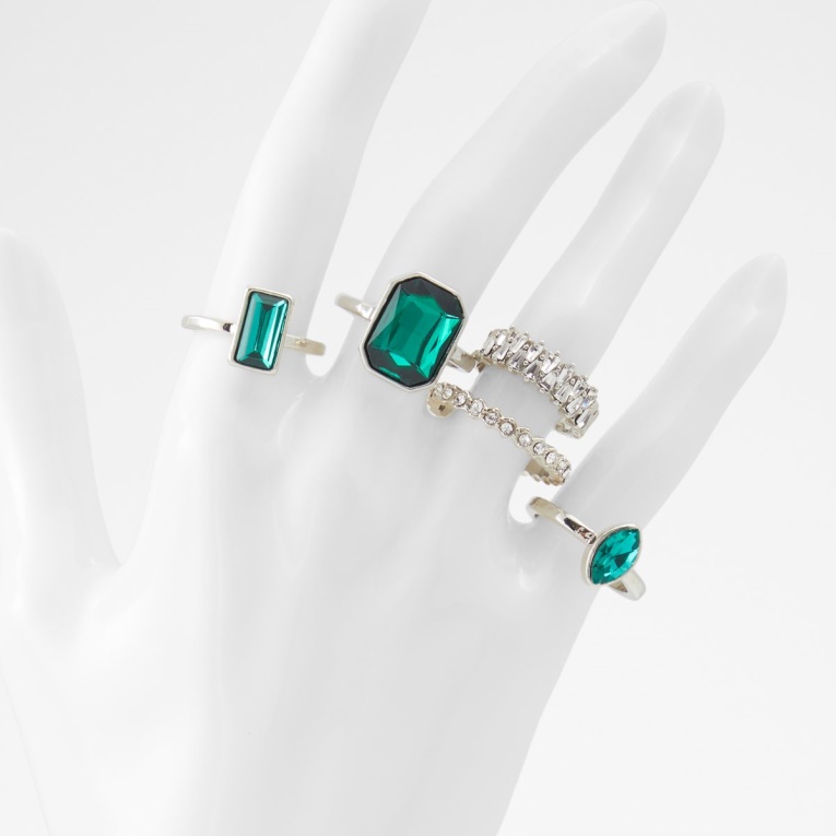 Anillo Verde Oscuro Fashion Maecan De Aldo