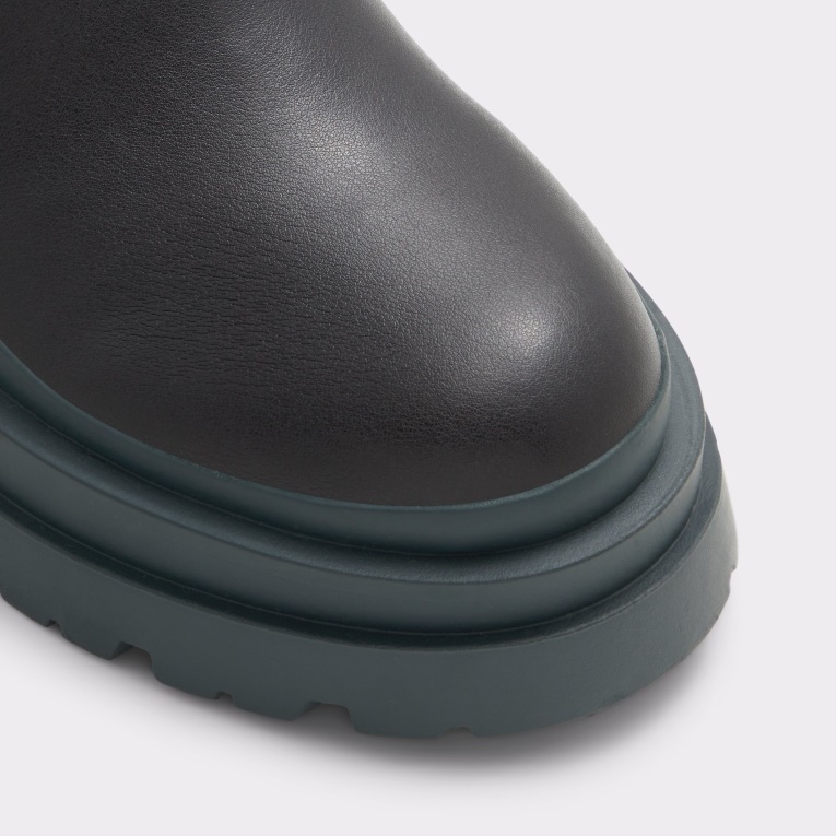 Moda Aldo Negro Sintético Liso Recién Llegado Majorr Botas Hasta La Rodilla Suela Dentada