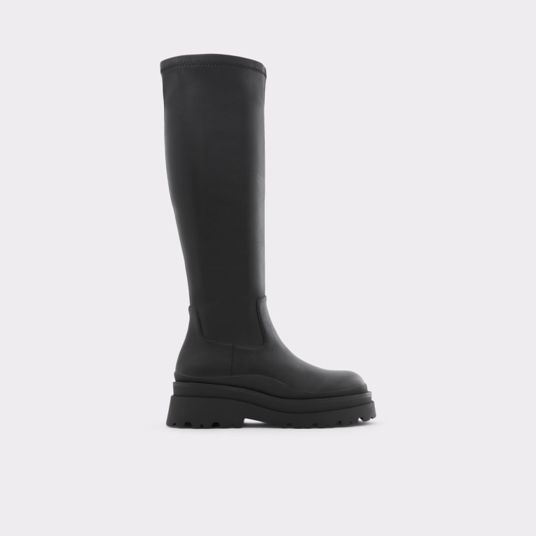 Majorr Botas Hasta La Rodilla Con Suela Dentada Moda Aldo Negro Sintético Elástico