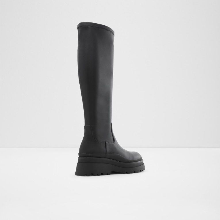 Majorr Botas Hasta La Rodilla Con Suela Dentada Moda Aldo Negro Sintético Elástico