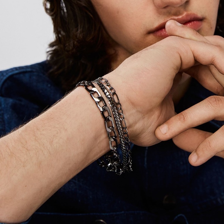 Pulsera Aldo Fashion Negro-plata Multi Maldini