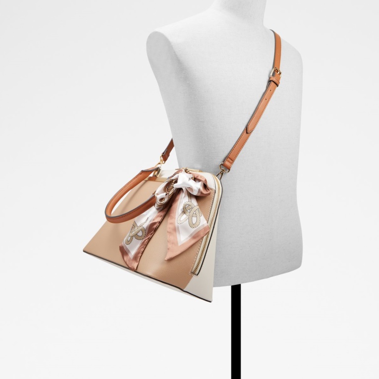 Bolso Bandolera Beige Mediano Con Asa En La Parte Superior De Aldo Fashion