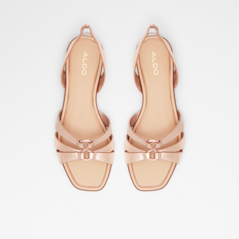 Aldo Fashion Marassi Sling Back Sandalia Oro Rosa
