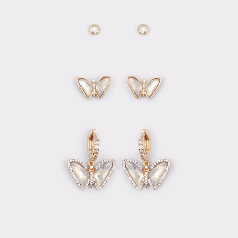 Dorado-transparente Multi Last Chance Margarget Pendientes Moda Aldo