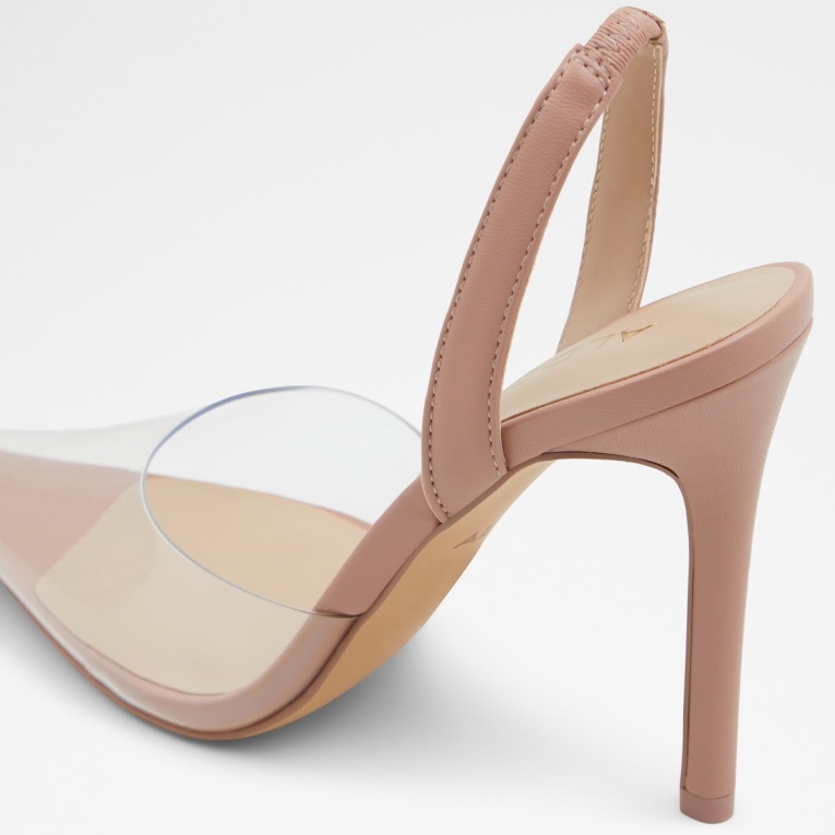 Aldo Fashion Marie Sling Back Tacón Alto Tacón De Aguja Hueso