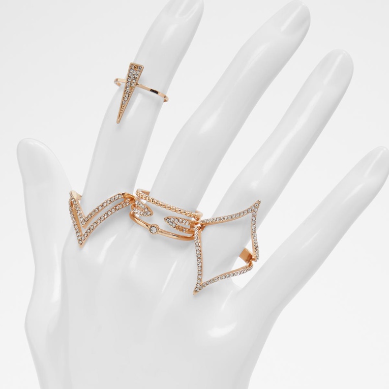 Anillo Multi Masogelato Dorado Claro Moda Aldo