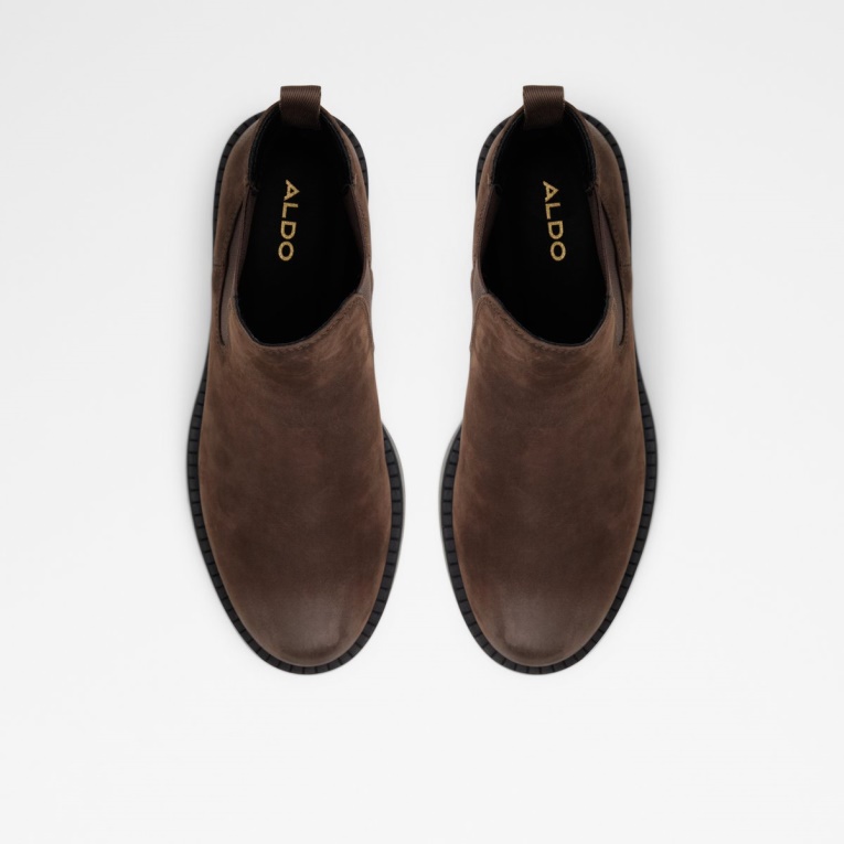 Aldo Recién Llegado Mayo Chelsea Bota Suela Dentada Marrón Oscuro Moda