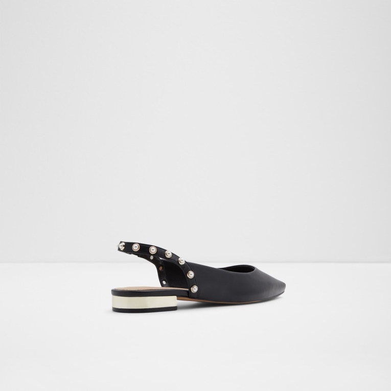 Bailarina Negra De Moda Aldo Mayllan Con Tira Trasera