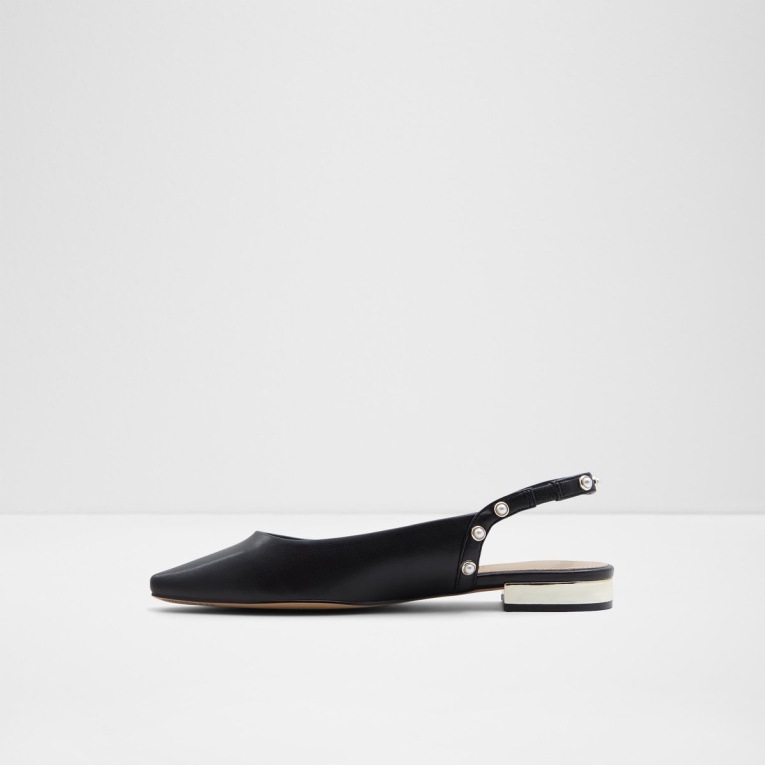 Bailarina Negra De Moda Aldo Mayllan Con Tira Trasera