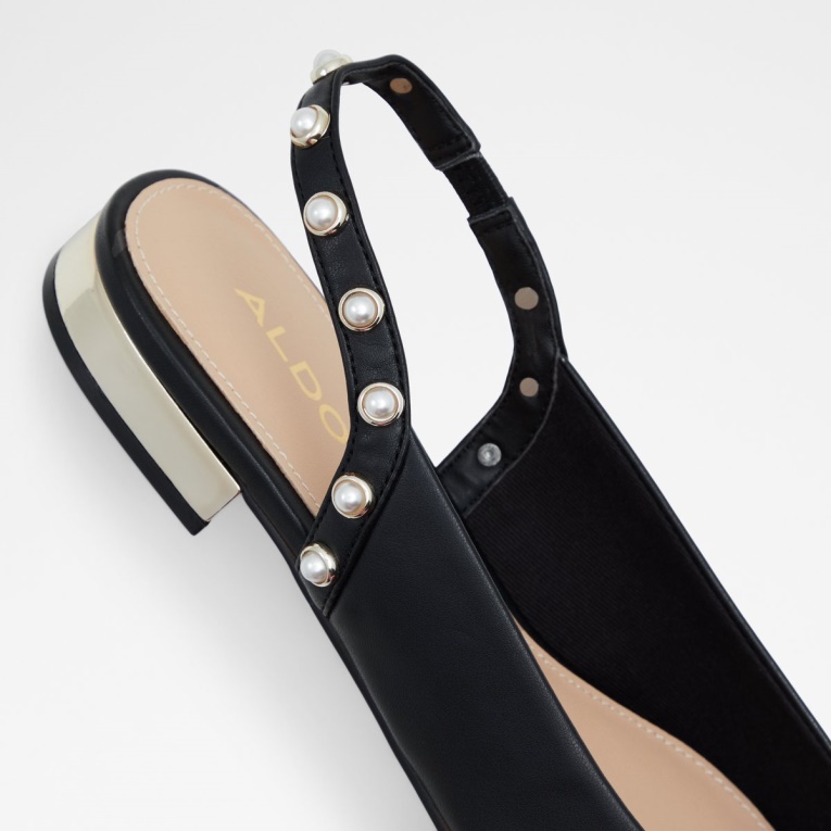 Bailarina Negra De Moda Aldo Mayllan Con Tira Trasera