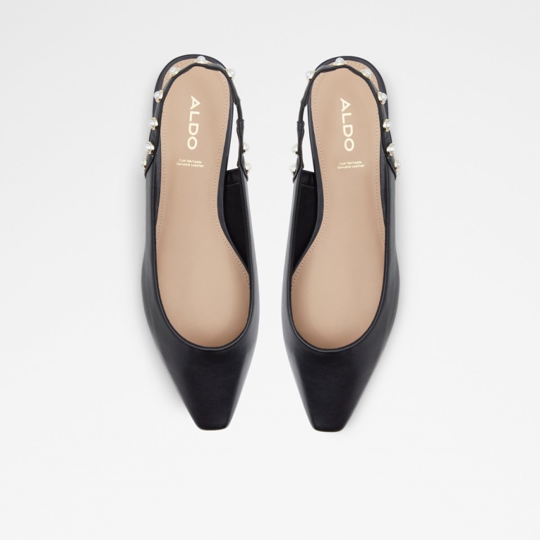 Bailarina Negra De Moda Aldo Mayllan Con Tira Trasera
