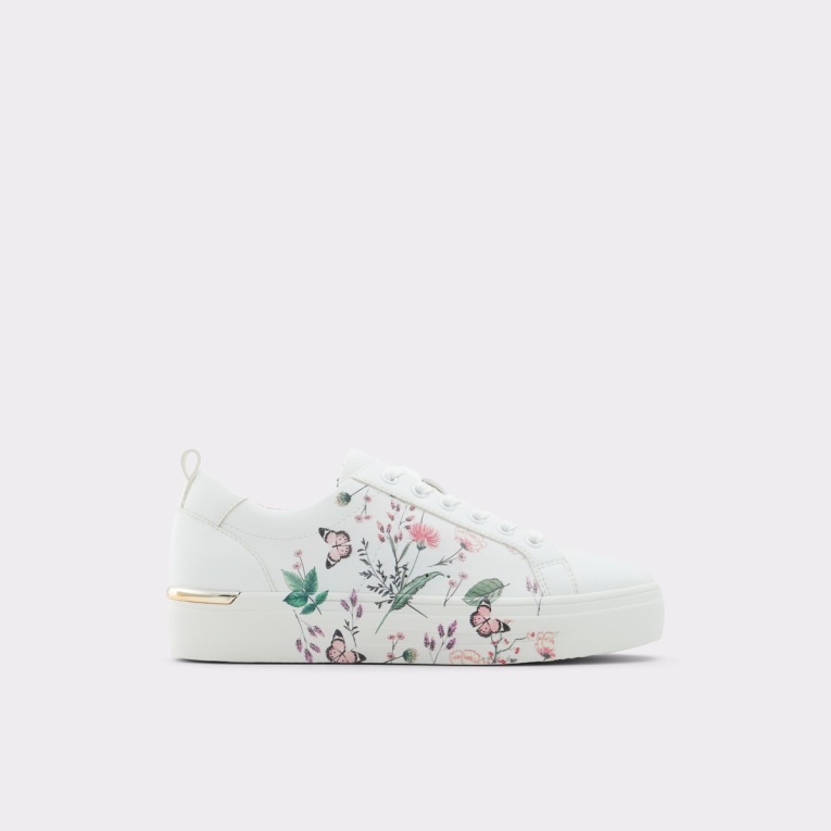 Blanco Sintético Estampado Meadow Zapatillas Bajas Suela De Copa Aldo Fashion
