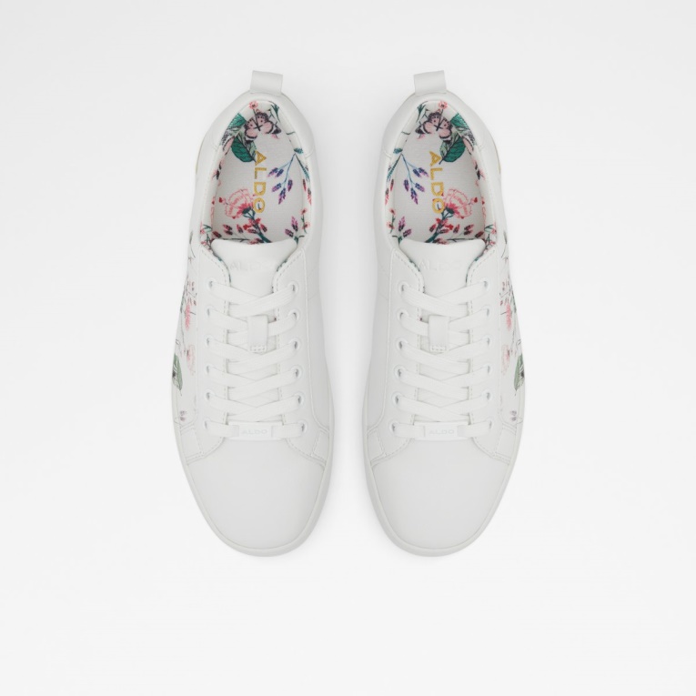 Blanco Sintético Estampado Meadow Zapatillas Bajas Suela De Copa Aldo Fashion