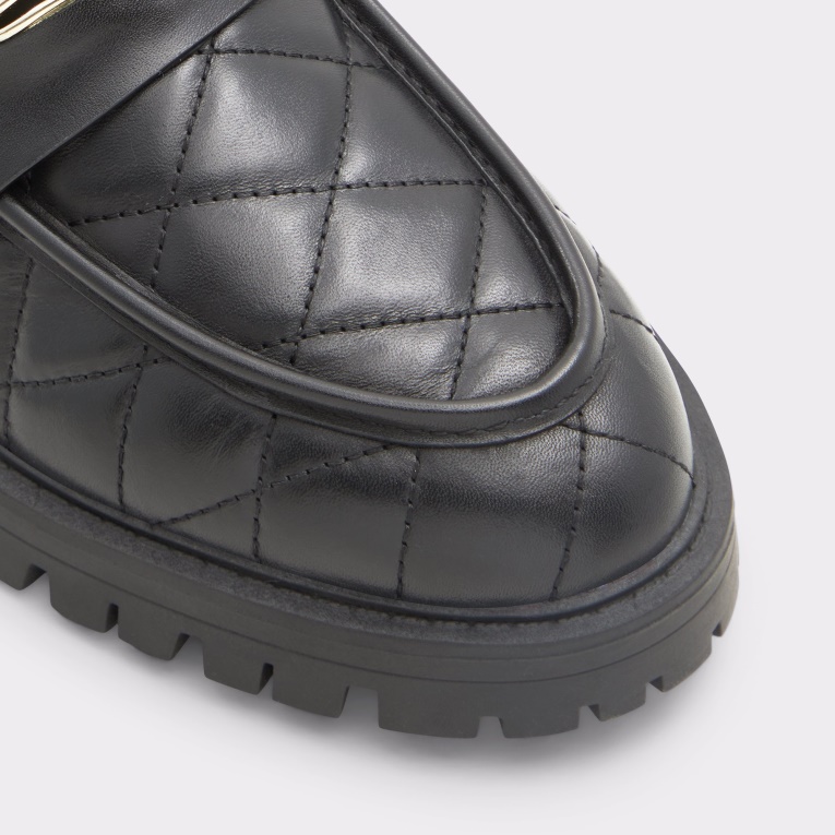 Mocasín Moxy Negro De Moda Con Suela Dentada Aldo