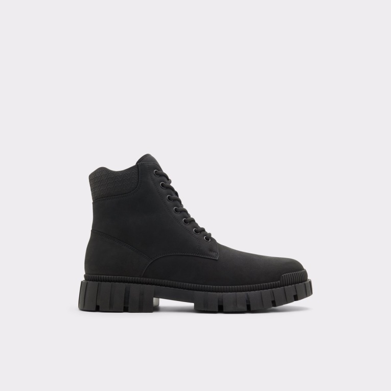 Bota Con Cordones Newfield Negra Aldo De Moda