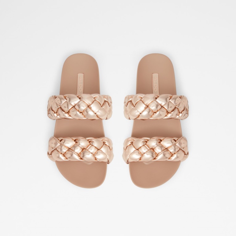 Sandalia Chanclas De Roble Oro Rosa Moda Aldo