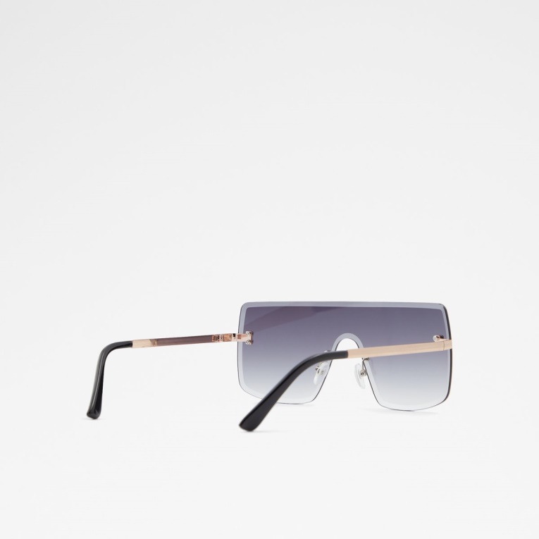 Aldo Ocorenna Shield Gafas De Sol Negro-oro Multi Moda