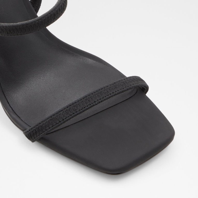 Sandalias Negras Con Tiras Y Tacón Okurr De Aldo
