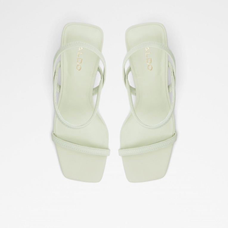 Sandalia De Tacón Alto Con Tiras Okurr De Aldo Fashion Verde Brillante