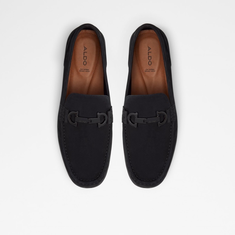 Zapato De Conducir Orlovoflex De Nubuck De Cuero Negro De Aldo De Moda