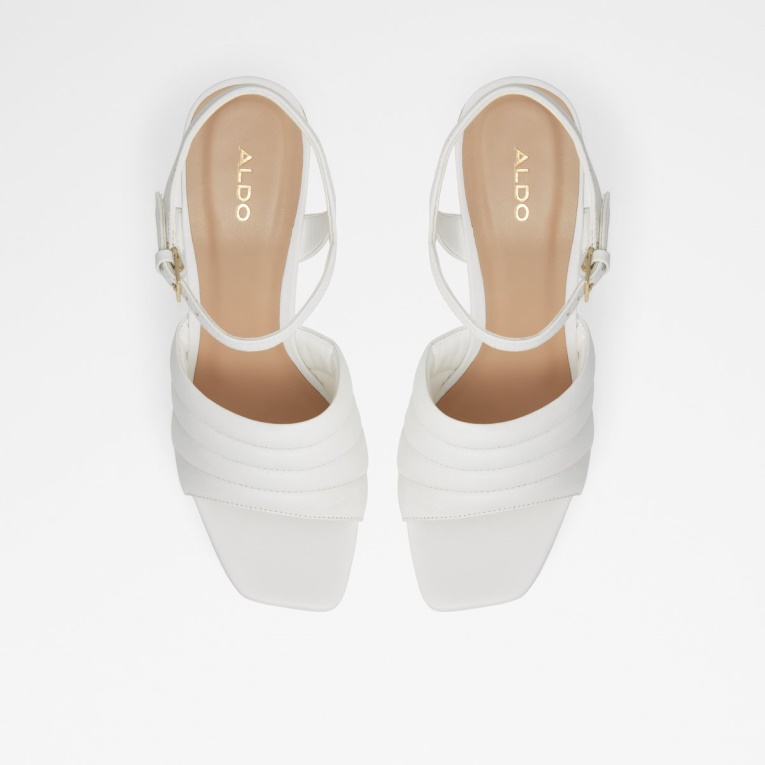 Blanco Aldo Moda Parri Tacón Sandalia Tacón De Cuña
