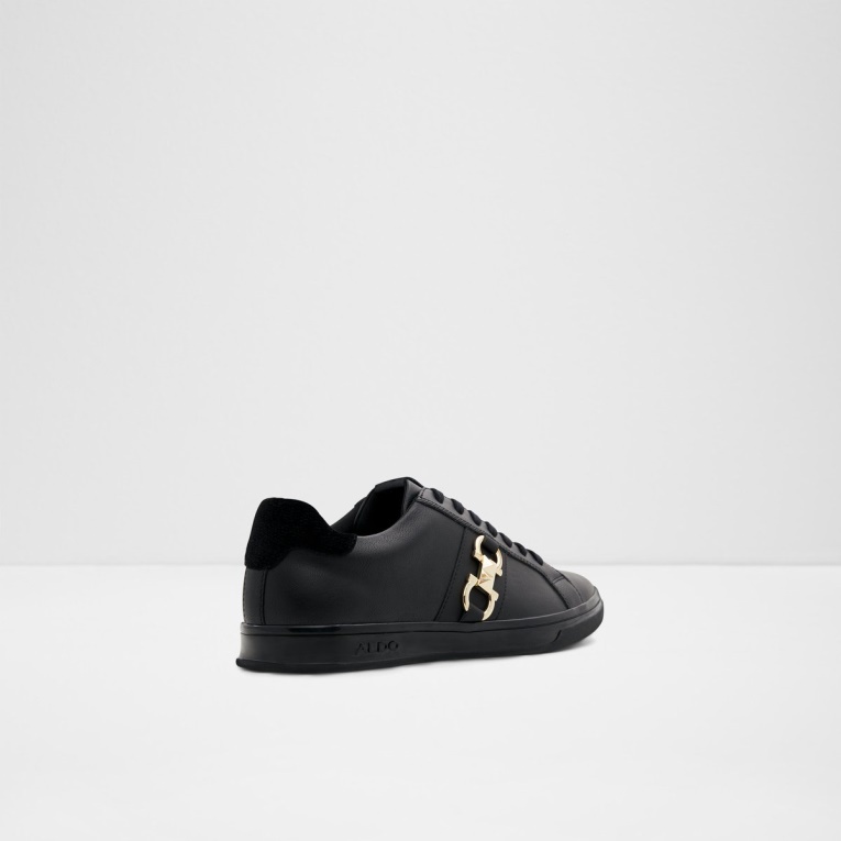 Moda Aldo Pele Low Top Sneaker Cup Sole Negro