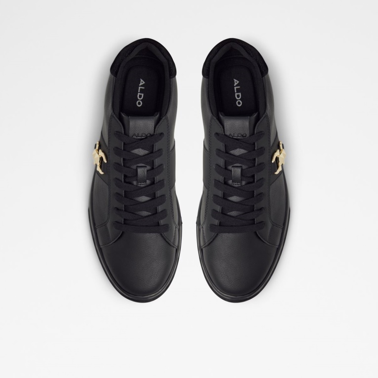 Moda Aldo Pele Low Top Sneaker Cup Sole Negro