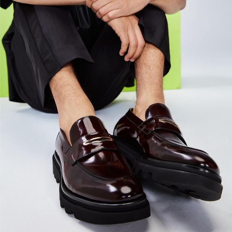 Aldo Rojo Moda Recién Llegado Mocasín Pierre Suela Dentada