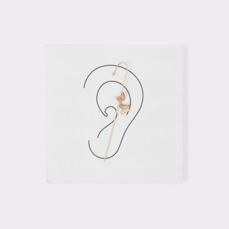 Aretes De Brazalete De Chorlitos Multiúltima Oportunidad Transparente En Oro Aldo Fashion