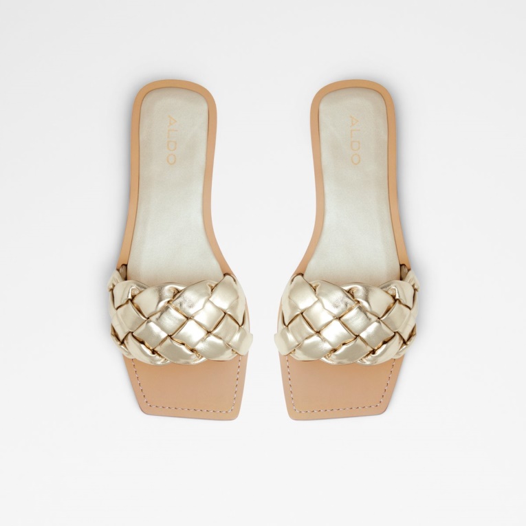 Sandalia Dorada De Moda Aldo Poets Slide