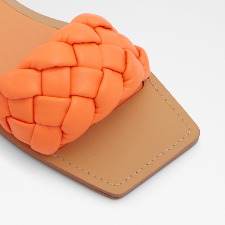 Poetas Diapositiva Sandalia Brillante Naranja Aldo Moda