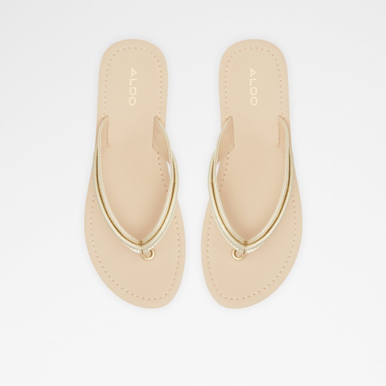 Chanclas De Polo Color Champán De Aldo Fashion