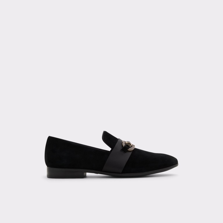 Mocasín Popluxe De Aldo Negro Cuero Ante Moda