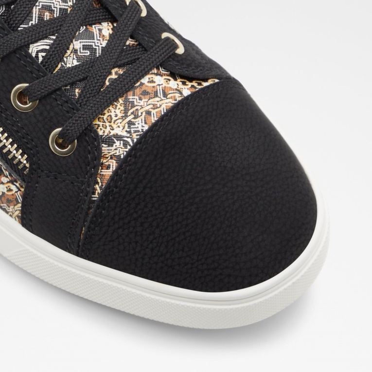 Moda Aldo Popstar High Top Sneaker Cup Sole Negro Sintético Estampado