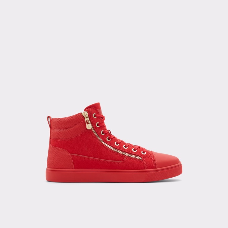 Rojo Brillante Estrella Del Pop Zapatilla Alta Suela De Copa Moda Aldo