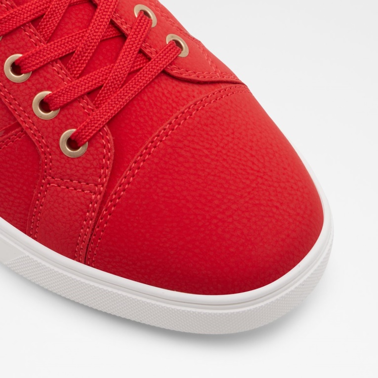 Rojo Brillante Aldo Moda Popstep High Top Zapatillas Suela De Copa