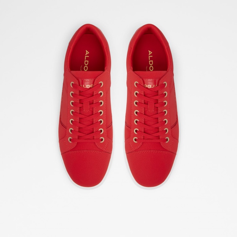 Rojo Brillante Aldo Moda Popstep High Top Zapatillas Suela De Copa