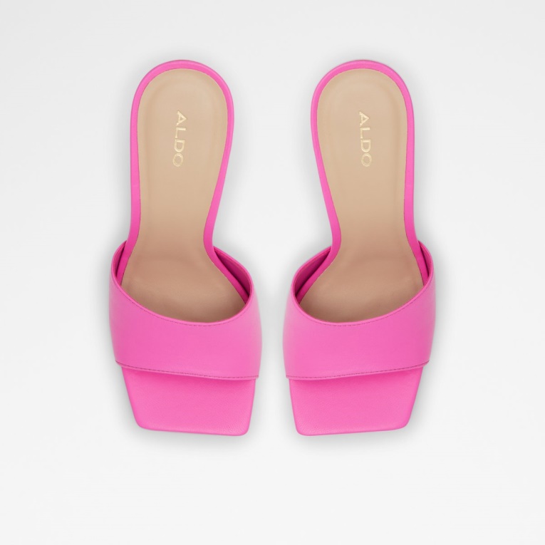 Mule De Tacón Alto Prisma Fucsia De Aldo Fashion