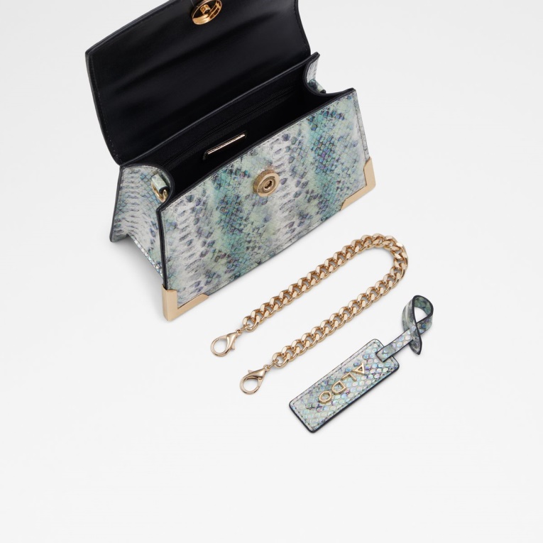 Bolso Verde Con Asa En La Parte Superior De Pitón De Aldo Fashion