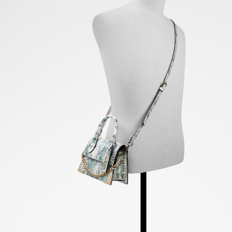 Bolso Verde Con Asa En La Parte Superior De Pitón De Aldo Fashion