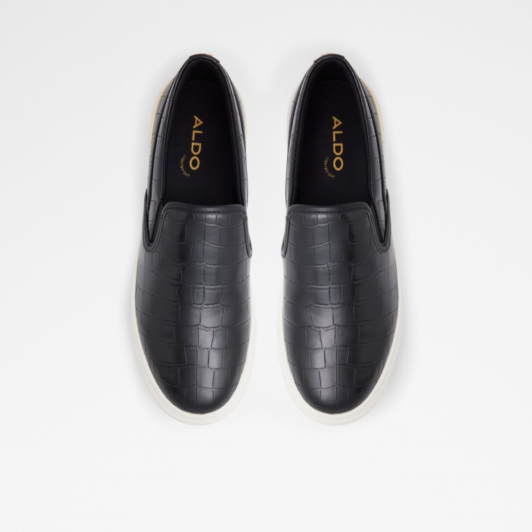 Negro Quarta Zapatilla Baja Suela De Copa Moda Aldo