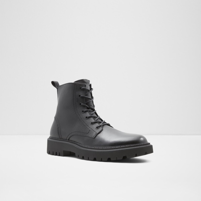 Bota Con Cordones Redford Negro Moda Aldo