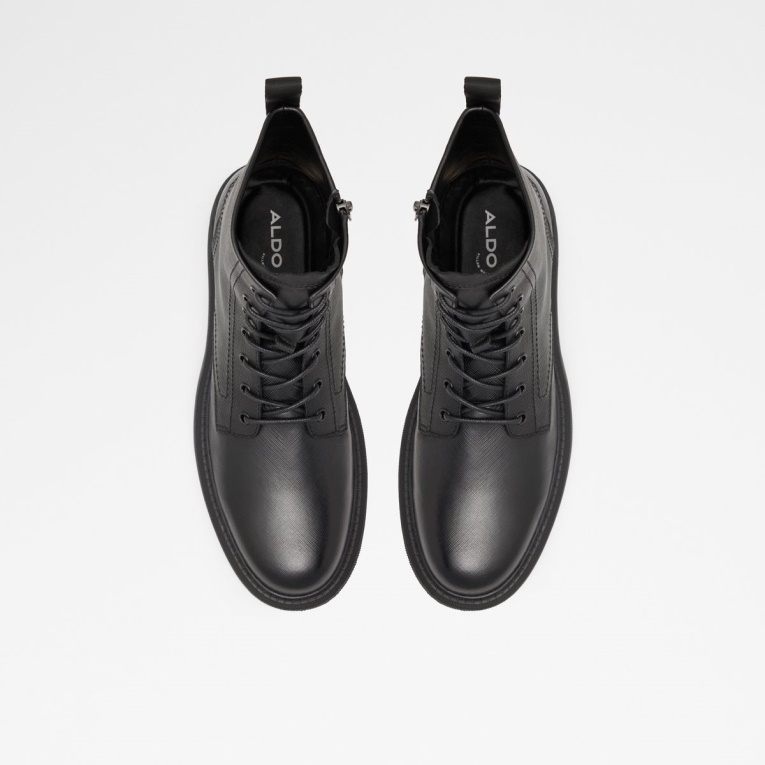 Bota Con Cordones Redford Negro Moda Aldo